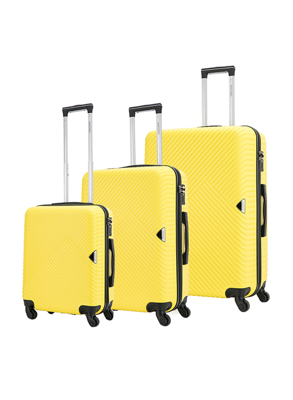 

Para John 3 Pieces 4 Wheels Trolley Luggage Set, PJTR3174, Yellow