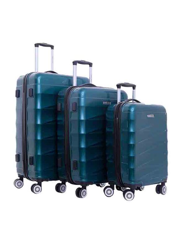 

Para John 3-Piece ABS+PC Hard Trolley Luggage Set, 20/24/28-inch, Green