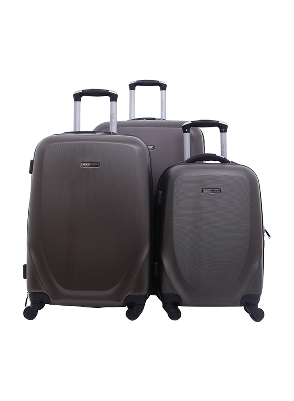 

Para John 3 Pieces Travel Luggage Suitcase, Coffee Brown