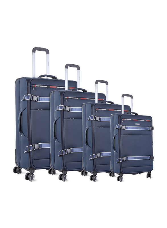 

Para John 4 Pieces Soft 4 Wheel Trolley Set, Navy Blue