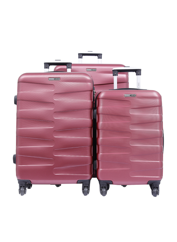 

Para John 3 Pieces Travel Luggage Suitcase, Wine Red