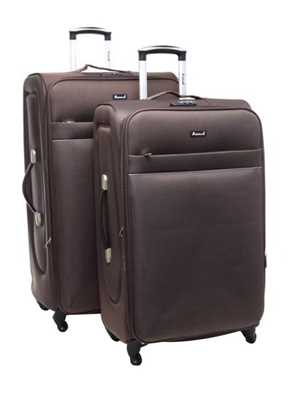 

Abraj 2 Pieces Soft Trolley Luggage Bags Set, Black