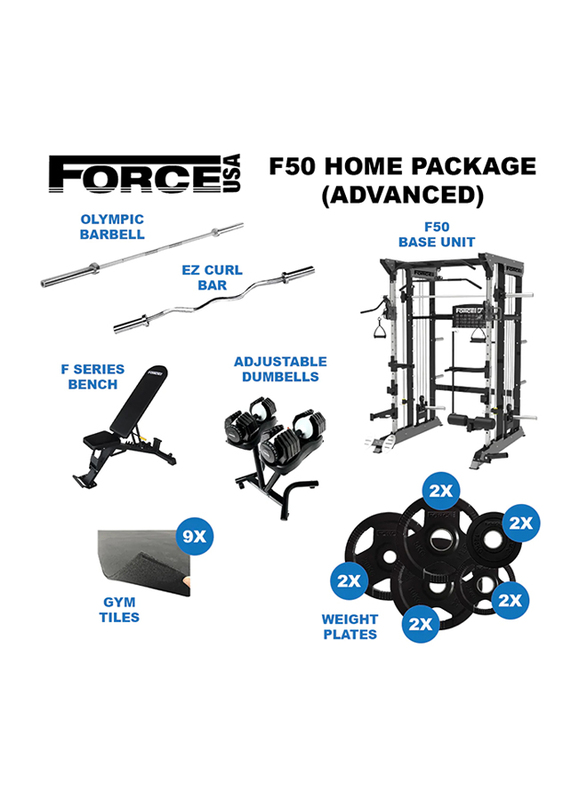 

Force USA Home Gym Package F50, Advanced, Multicolour