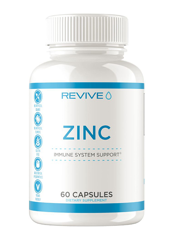 

Revive MD Middle East Revive Zinc Immune System Support Dietary Supplement, 50mg, 60 Capsules