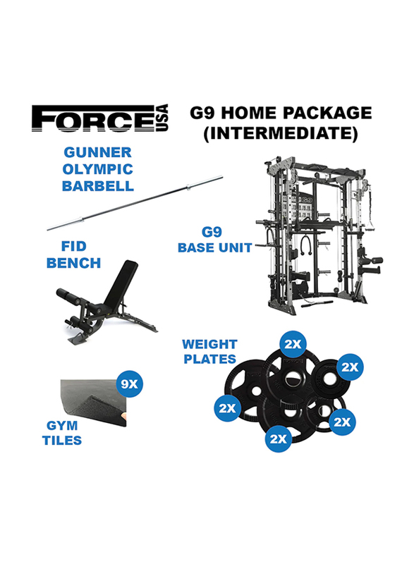 

Force USA Home Gym Package G9, Intermediate, Multicolour