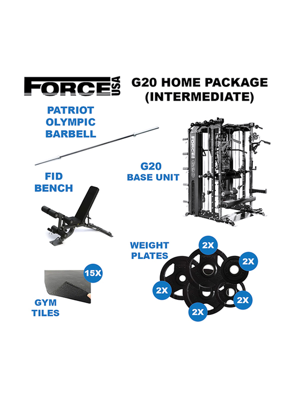 

Force USA Home Gym Package G20, Intermediate, Multicolour