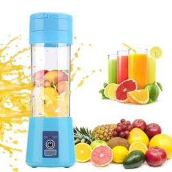 Portable blender usb mixer electric juicer machine smoothie blender 380ml - Blue