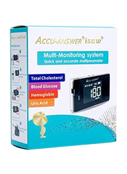 Accu Answer Cholesterol Machine + Strips, 10 Pieces, Black