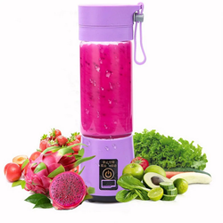 Portable blender usb mixer electric juicer machine smoothie blender 380ml - Purple