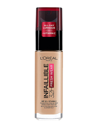 L'Oreal Paris Infaillible 32H Fresh Wear SPF 25 All-Day Luminous Vitamin C Foundation, 30ml, 125 Natural Rose, Beige