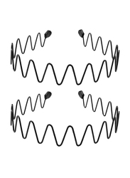 ARK Metal Hair Bands with Non Slip Wavy Teeth, 2 Pieces