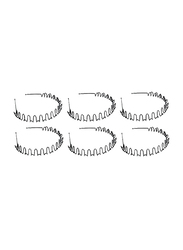 ARK Spring Zig Zag Wave Metal Hoop Hair Band, 6 Pieces