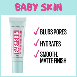 Maybelline New York Baby Skin Instant Pore Eraser Foundation Primer, 22ml, Clear