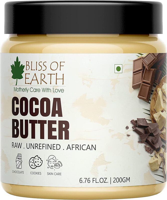 

Bliss of Earth Organic Raw Unrefined African Cocoa Butter, 200gm