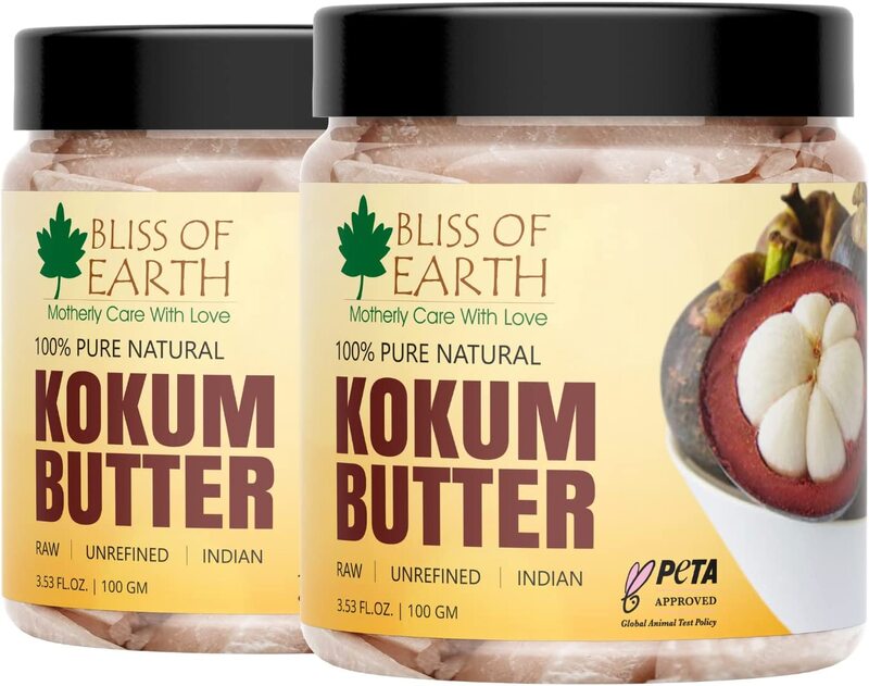 

Bliss of Earth 100% Pure Natural Kokum Butter Raw, 100gm, 2 Pieces