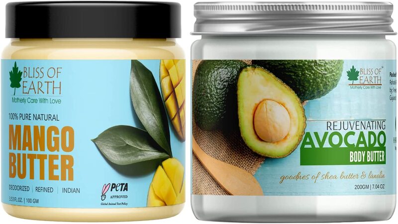 

Bliss of Earth Combo Of Avocado Body Butter, 200gm + 100gm, 2 Pieces