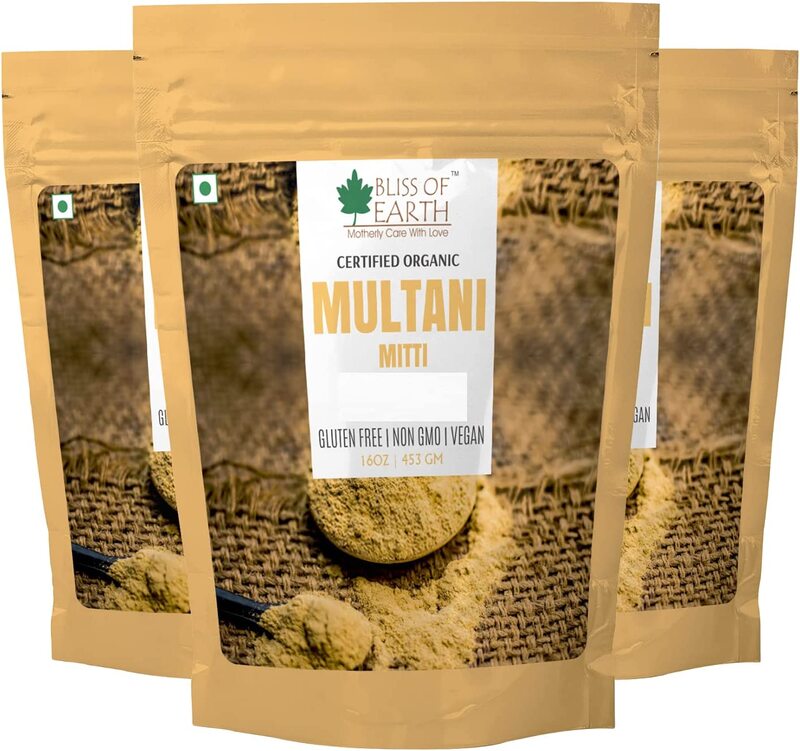 

Bliss of Earth 100% Pure Multani Mitti Powder, 3 x 453gm