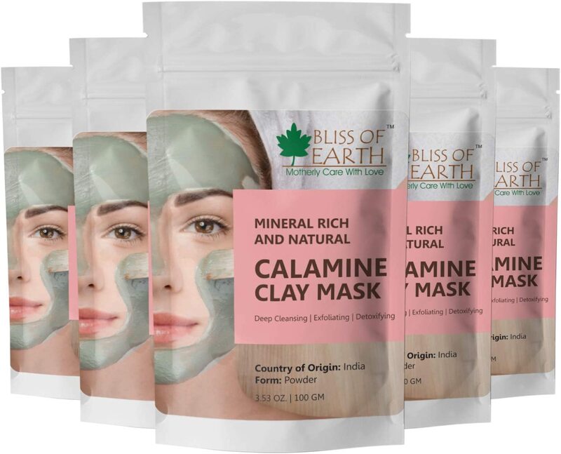 

Bliss of Earth 100% Pure Pink Calamine Clay Powder, 100gm, 5 Pieces