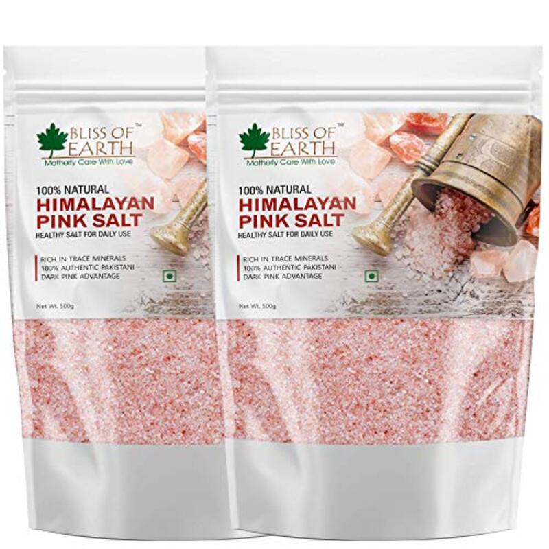 

Bliss of Earth Pure Pakistani Himalayan Pink Salt, 2 x 500g