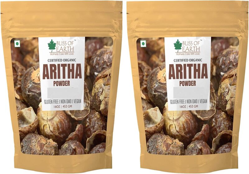 

Bliss of Earth Organic Aritha/Reetha Powder, 2 x 453gm