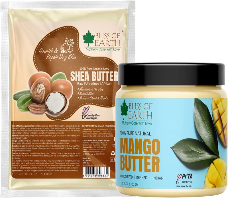 

Bliss of Earth Shea Butter and Mango Butter, 100gm, 2 Pieces
