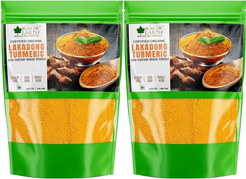 

Bliss of Earth High Curcumin Certified Organic Lakadong Turmeric Powder, 2 x 250g
