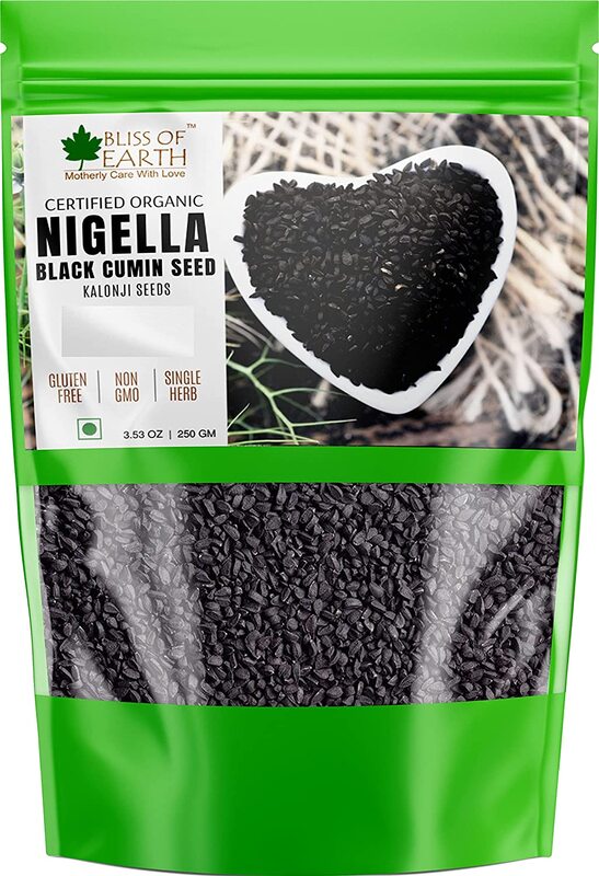 

Bliss of Earth Certified Organic Black Cumin Kalonji Seeds, 250gm