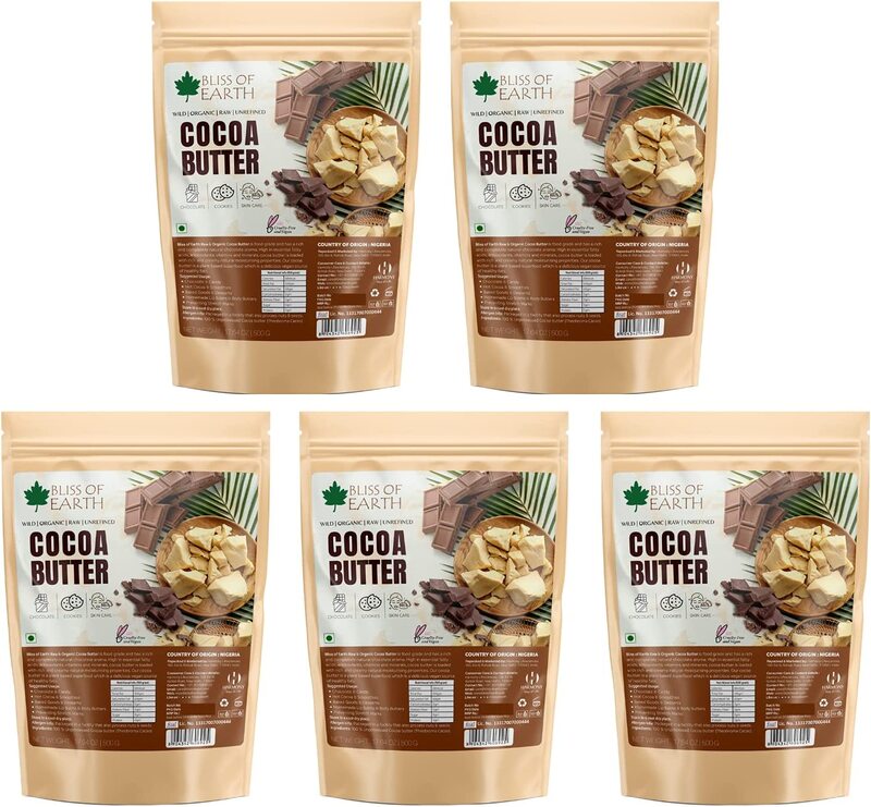 

Bliss of Earth Food Grade Cocoa Butter, 5 x 500g