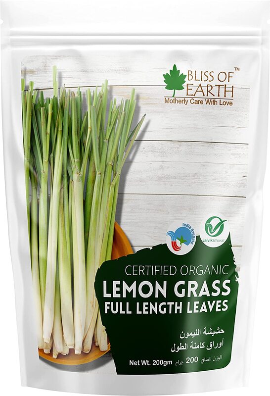 

Bliss of Earth Organic Full Length Lemongrass Leaves, 200g