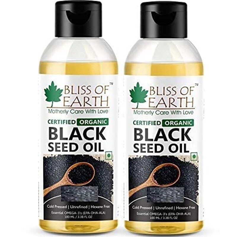 

Bliss of Earth Certified Organic Black Seed Oil & Kalonji Oil, 2 x 100g