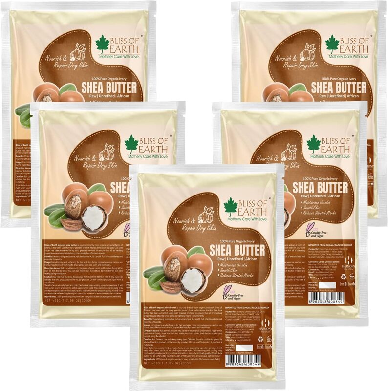 

Bliss of Earth Organic Ivory Shea Butter Refill Pack, 200gm, 5 Pieces