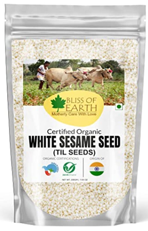 

Bliss of Earth Organic White Sesame Seeds, 200g