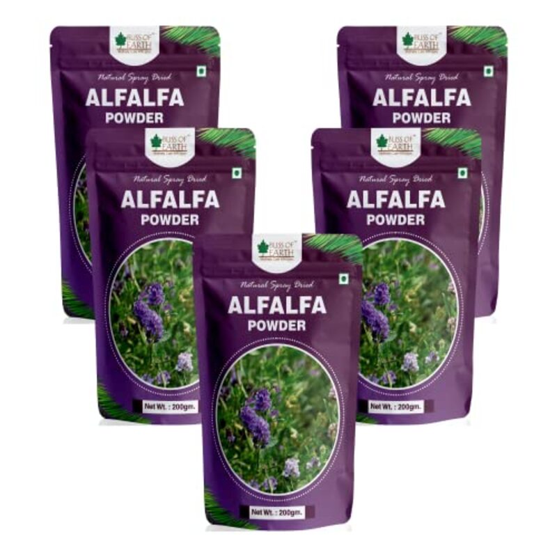 

Bliss of Earth Natural Spray Dried Alfalfa Powder, 5 x 200gm