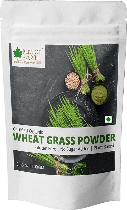 

Bliss of Earth Organic Wheatgrass Powder, 100gm