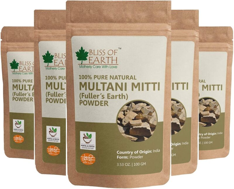 

Bliss of Earth 100% Pure Multani Mitti Powder, 5 x 100gm