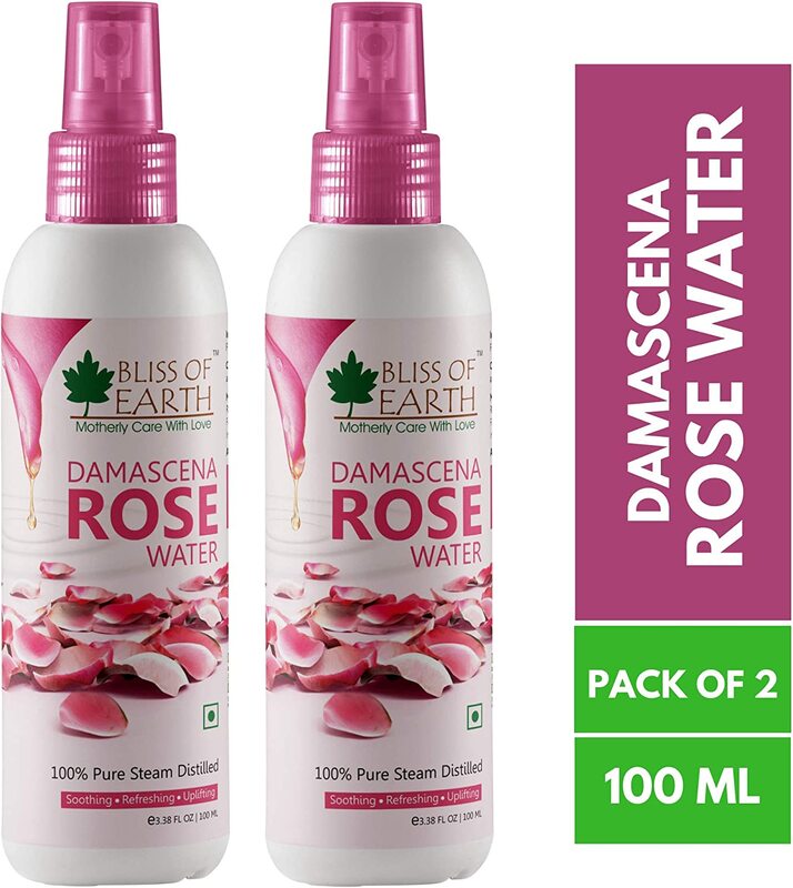 

Bliss of Earth 100% Pure Damascena Rose Water Spray, 2 x 100ml