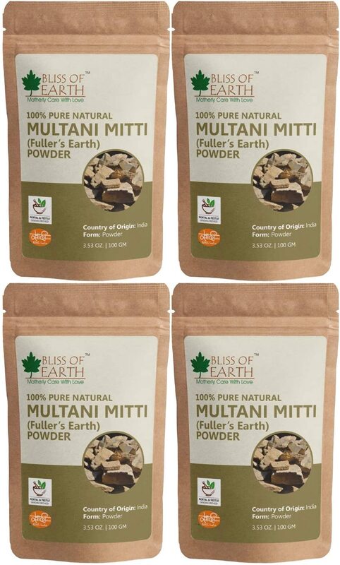 

Bliss of Earth 100% Pure Multani Mitti Powder, 4 x 100gm