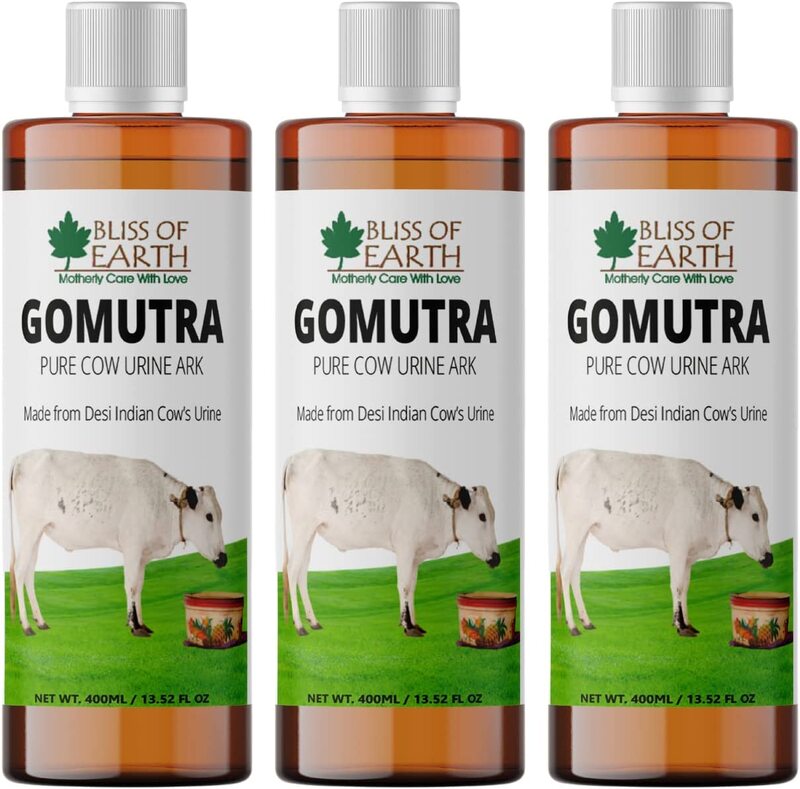 

Bliss of Earth Original Gomutra Desi Cow Urine, 3 x 400ml