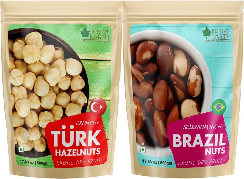 

Bliss of Earth Combo of Healthy Brazil Nuts and Turkish Hazelnuts, 2 x 500g