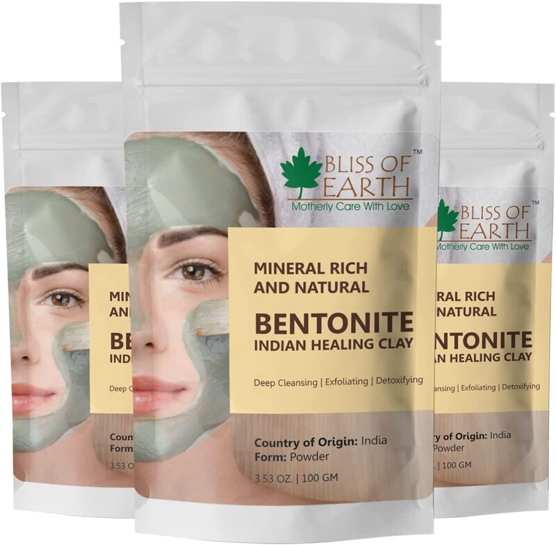 

Bliss of Earth 100% Pure Bentonite Clay Powder, 100gm, 3 Pieces