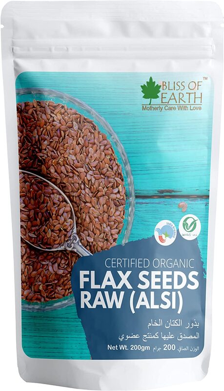 

Bliss of Earth Organic Flax Seeds, 200g