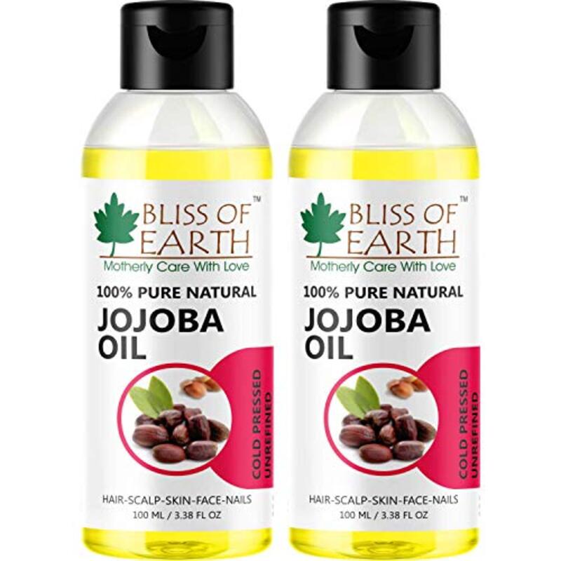 

Bliss of Earth 100% Pure Natural Golden Jojoba Oil for All Hair Types, 2 x 100ml