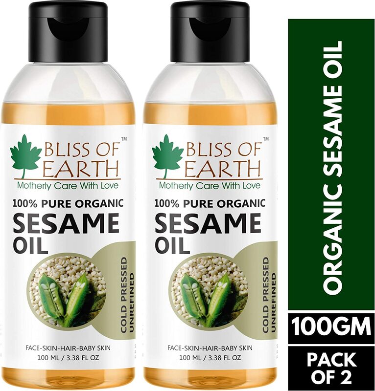 

Bliss of Earth 100% Organic Sesame Oil, 2 x 100ml