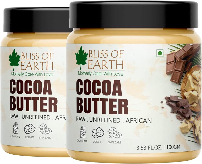 

Bliss of Earth 100% Pure Organic African Cocoa Butter Raw, 2 x 100g