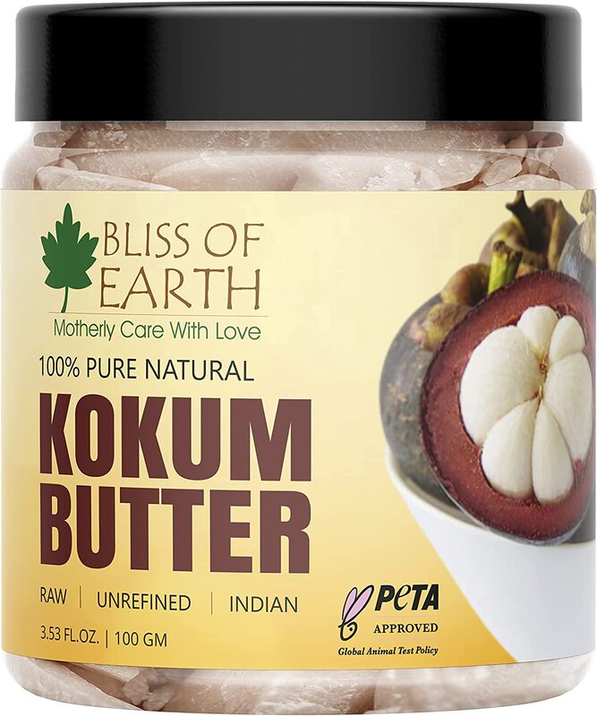 

Bliss of Earth 100% Pure Natural Kokum Butter Raw, 100gm