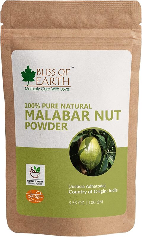 

Bliss of Earth 100% Pure Natural Malabar Nut Powder, 100g