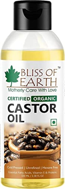 

Bliss of Earth Certified Organic Castor Oil for All Hair Types, 100ml