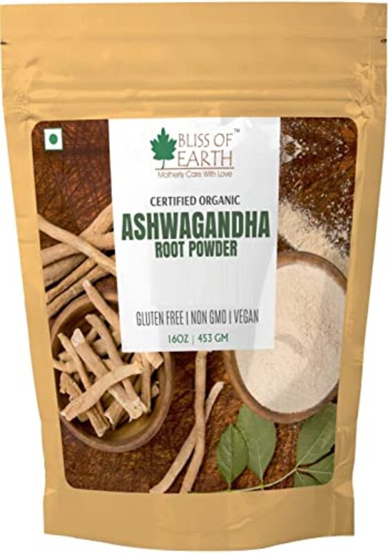 

Bliss of Earth USDA Organic Ashwagandha Root Powder, 453gm