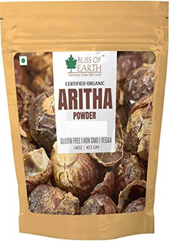 

Bliss of Earth Organic Aritha Powder, Reetha Powder for Hair, 453gm