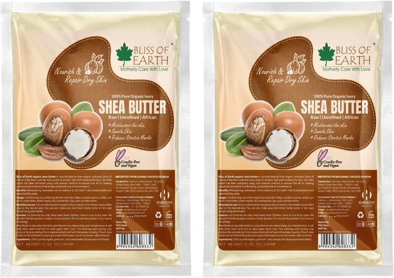 

Bliss of Earth Organic Ivory Shea Butter Refill Pack, 100gm, 2 Pieces